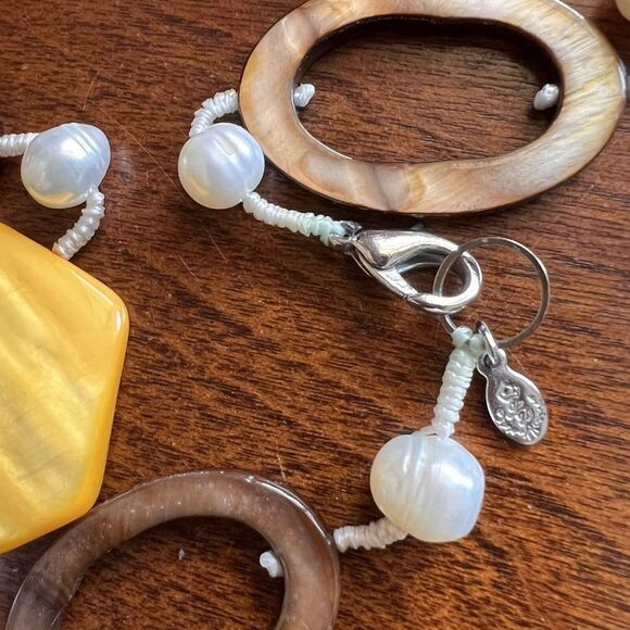 VINTAGE‎ PREMIER DESIGNS Women's Necklace 30" Genuine Freshwater Pearls & Shells - Picture 16 of 16